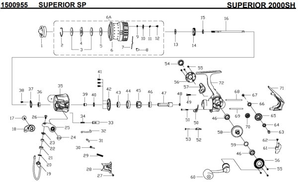 画像1: 【アブ純正お取り寄せパーツ：納期1ヶ月】Superior 2000SH 　製品コード：1500955 (1)