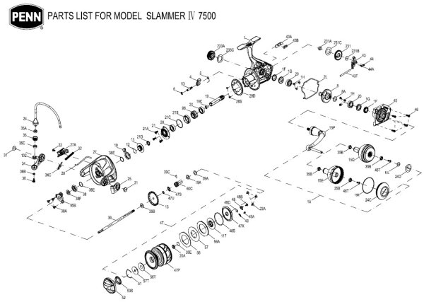 画像1: 【アブ純正お取り寄せパーツ：納期1ヶ月】SLAMMER IV 7500　製品コード：1545768 (1)