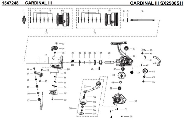 画像1: 【アブ純正お取り寄せパーツ：納期1ヶ月】CARDINAL III SX 2500SH　製品コード：1547248 (1)