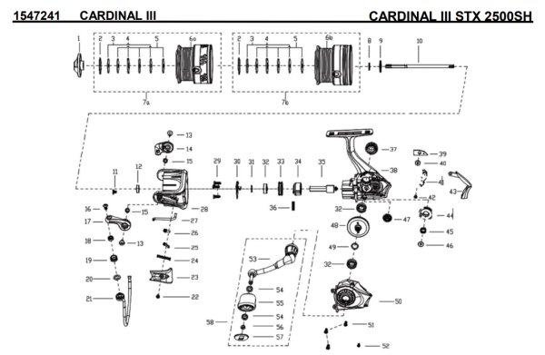 画像1: 【アブ純正お取り寄せパーツ：納期1ヶ月】CARDINAL III STX 2500SH　製品コード：1547241 (1)