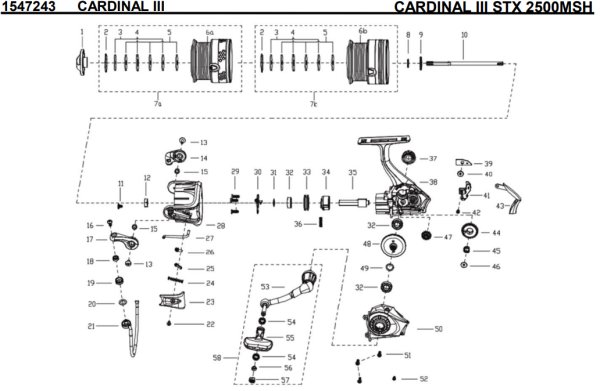 画像1: 【アブ純正お取り寄せパーツ：納期1ヶ月】CARDINAL III STX 2500MSH　製品コード：1547243 (1)