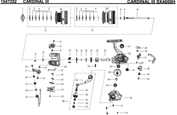 画像1: 【アブ純正お取り寄せパーツ：納期1ヶ月】CARDINAL III SX 4000H　製品コード：1547252 (1)