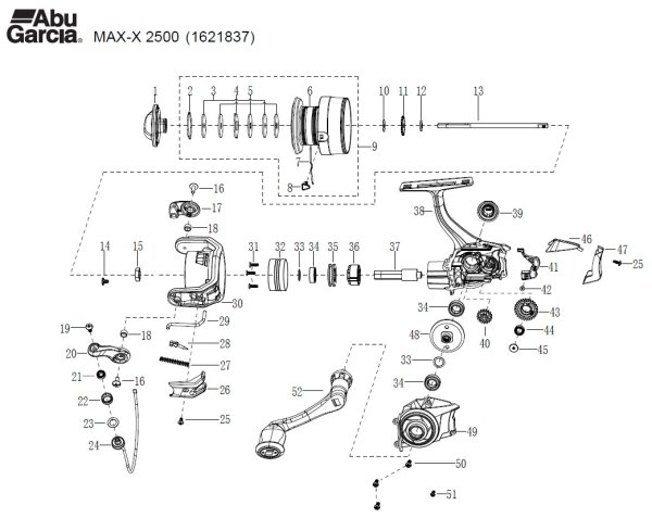 画像1: 【アブ純正お取り寄せパーツ：納期1ヶ月】Max X 2500 糸付き　製品コード：1621837 (1)