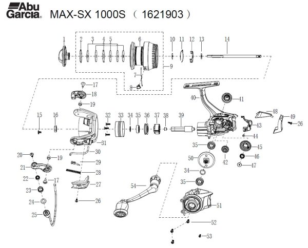 画像1: 【アブ純正お取り寄せパーツ：納期1ヶ月】Max SX 1000S　製品コード：1621903 (1)