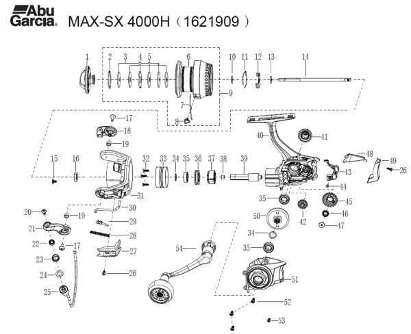 画像1: 【アブ純正お取り寄せパーツ：納期1ヶ月】Max SX 4000H　製品コード：1621909 (1)