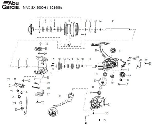 画像1: 【アブ純正お取り寄せパーツ：納期1ヶ月】Max SX 3000H　製品コード：1621908 (1)