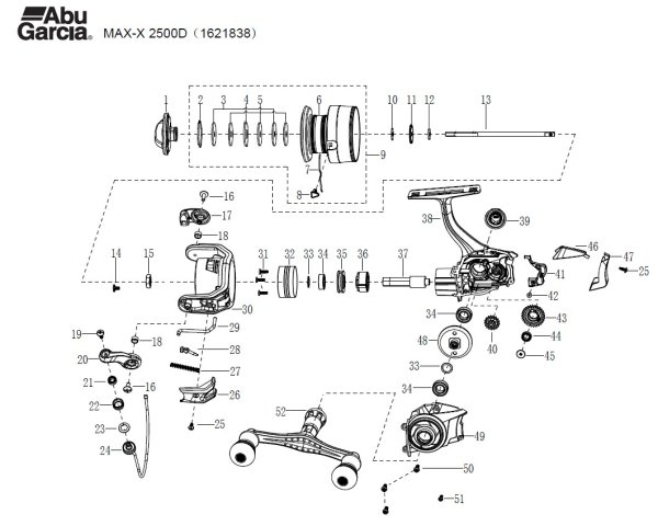 画像1: 【アブ純正お取り寄せパーツ：納期1ヶ月】Max X 2500D 糸付き　製品コード：1621838 (1)